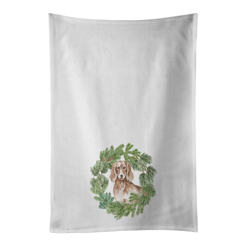 Ensemble de 2 serviettes de cuisine Dachshund Red