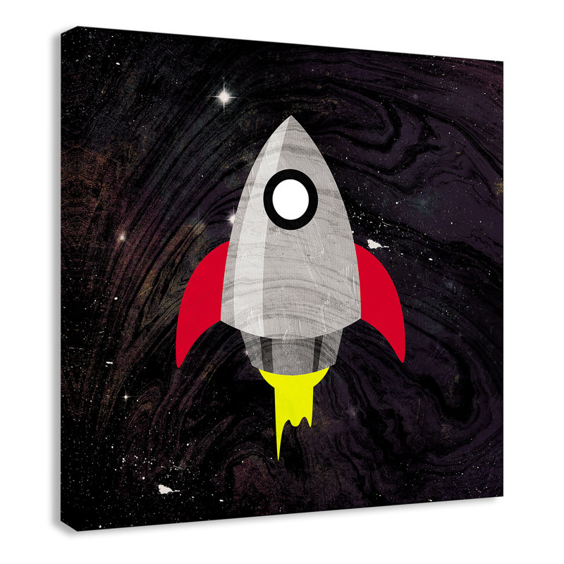 «Spaceship Adventure», art sur toile, H 24 po x l 24 po x P 1,5 po