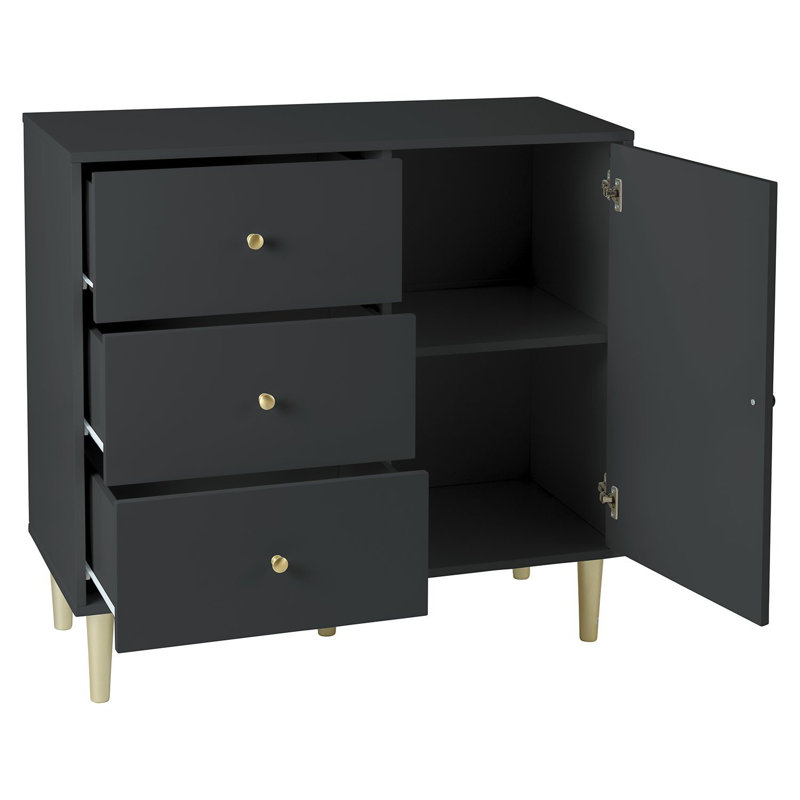 Elderton 90cm Sideboard, Charcoal Grey
