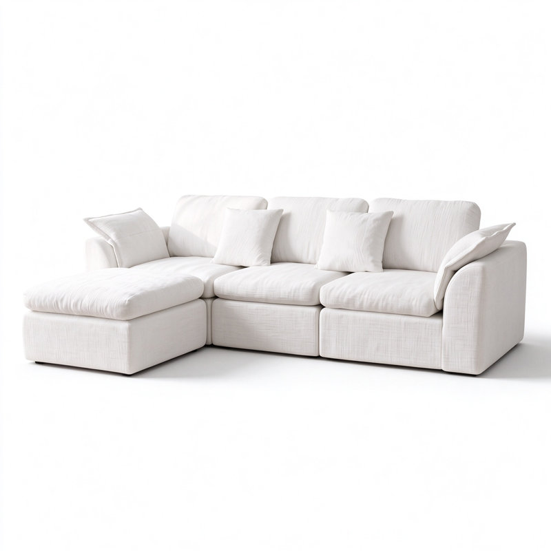 4 Seater Chenille Sofa