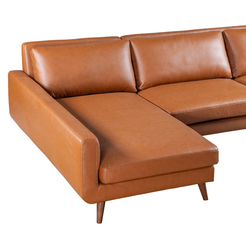 Canapé modulaire en cuir Garland, Orienté à gauche (vu de face)