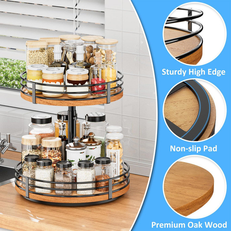 Freestanding Wood Spice Rack
