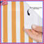 Orange Vertical Stripes Shower Curtains Extra Long-1854662132