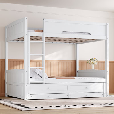 Stackhaven Queen Bunk Bed with Drawers and Trundle