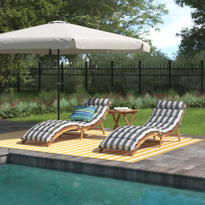 Alois Chaise Lounge Set with Cushion and Table by Sol 72 Outdoor