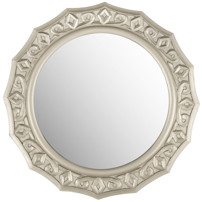 Engineered Wood Flat Wall Mirror, Pewter