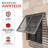 Awntech Bahama Fixed Metal Awning, 44"W x 24"H x 24"D, Pewter-10696688-10696695