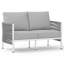 Canapé extérieur 2 places en aluminium de 130 cm (51 po) avec coussins de 15 cm (6 po), structure antirouille et revêtement en PEHD tissé à la main-1704861704-1704927823-1704952669