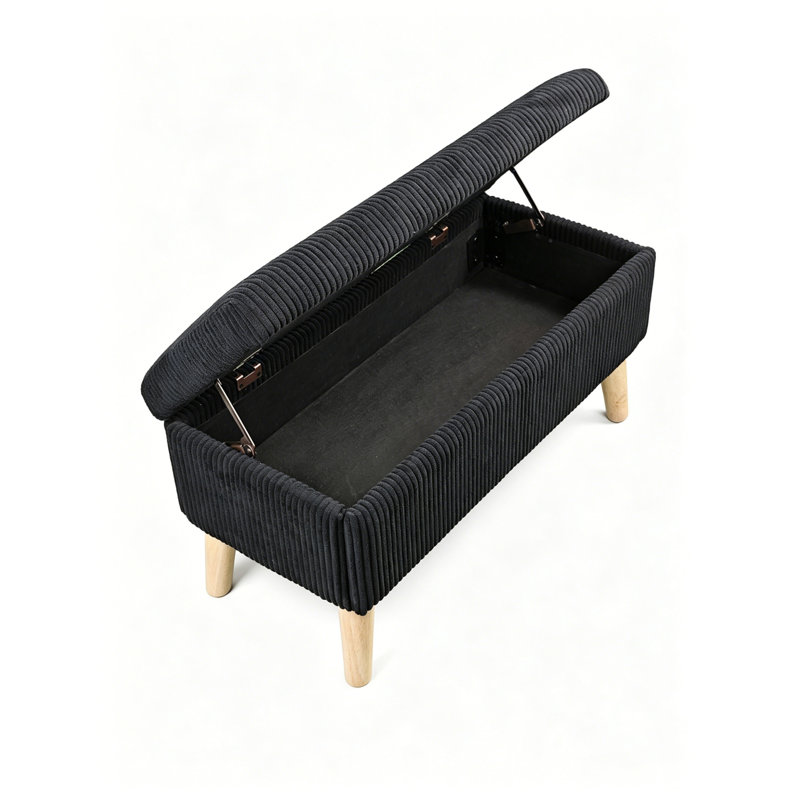 Banc de rangement multi-usage 32 po Olive, Noir