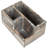 Desktop Organizer Tray, Rustic Solid Wood Desk Organizer with 3 Compartments for Office Desk Accessories