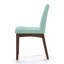 Ensemble de 2 chaises de salle à manger Mid-Century en tissu menthe