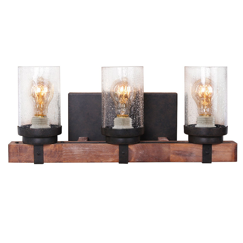 Luminaire de meuble-lavabo d'intérieur avec abat-jour en verre