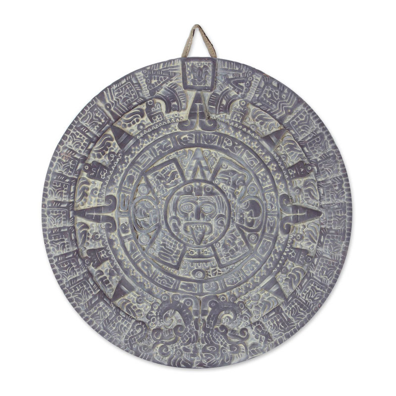 Handmade Traditional Abstract Wall Decor on Ceramic, Grey