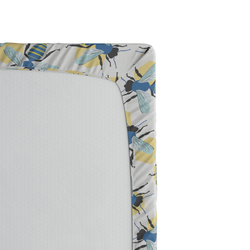 Microfiber Fitted Sheet, Twin Fitted Sheet, Bees