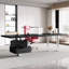 62.99"Modern Minimalist Black Rectangular Pine Desk-1764095909