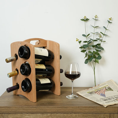 Joriel 6 Bottle Solid Wood Tabletop Wine Bottle Rack by Winston Porter