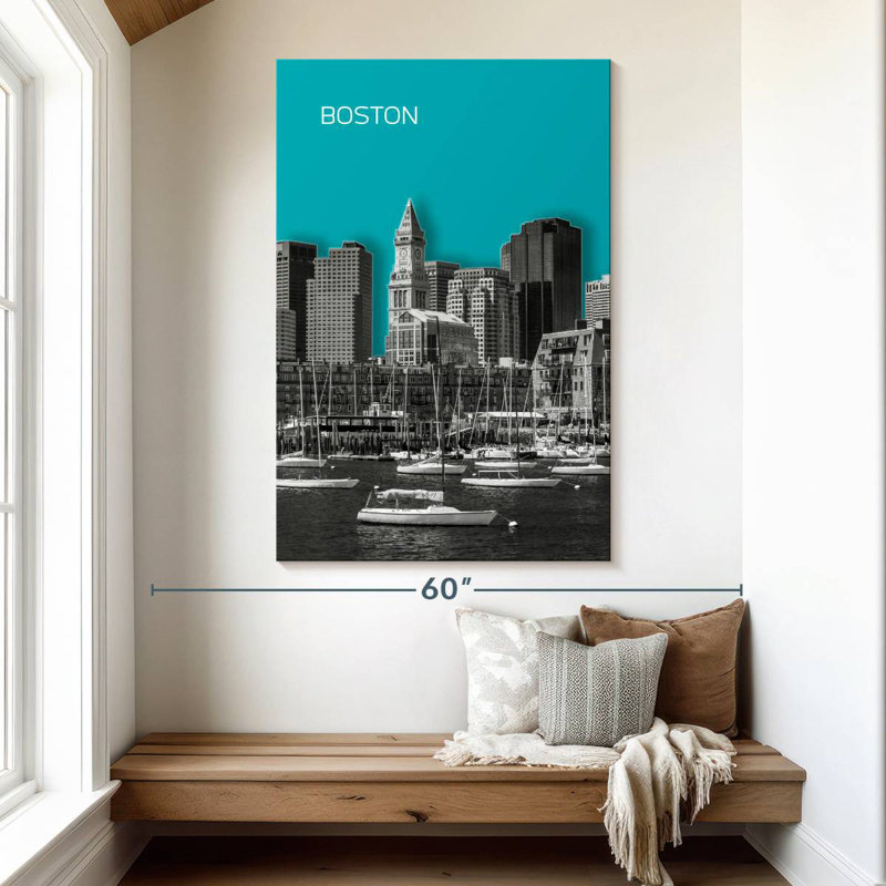 Horizon moderne de Sirci à Boston, H 51 po x l 34 po