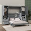 Lit escamotable double pleine grandeur avec placard, tiroirs et tablettes, gris-1758953962-1769364313