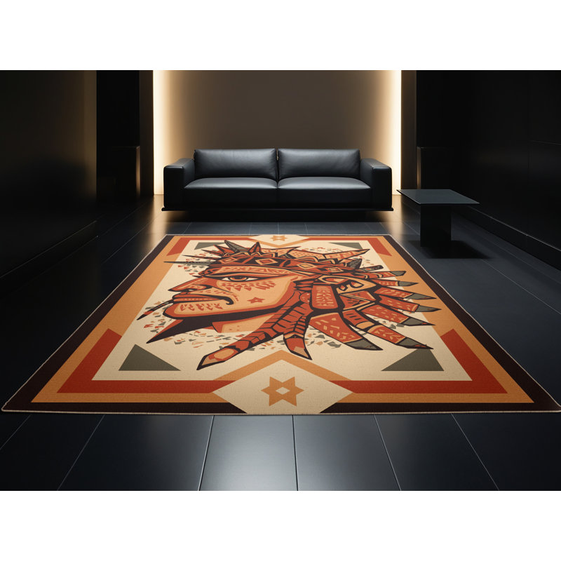 Tapis lavable à la machine Palmerston Olmec, 3 X 5