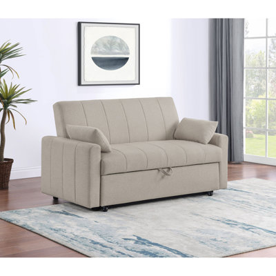 Westwind Latte Upholstered Sleeper Sofa Bed