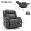 Fauteuil inclinable pivotant en similicuir avec massage et chaleur. -1904831847