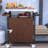Stainless Steel Outdoor Serving Cart With Spacious Storage Compartment - Movable Bbq Wheels And Hook Versatile Bar Options Rolling 360 Rotating