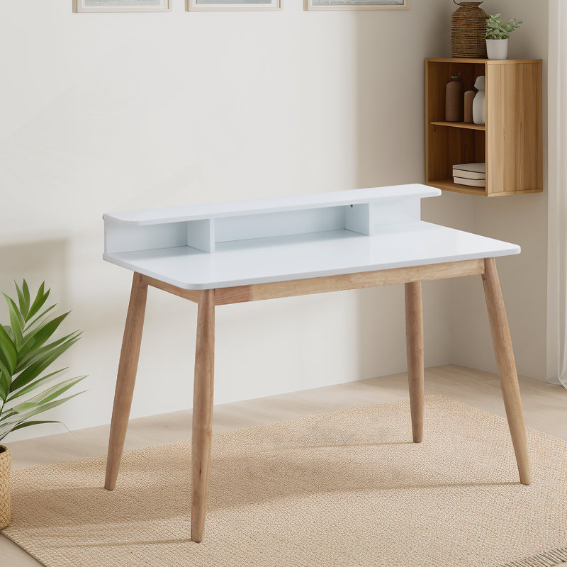 Bureau d'écriture avec huche Roskilde, Blanc / Naturel