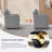 27" Wide Country Farmhouse Linen Upholstered ?Fabric Dining Chair With Casters(Set Of 2)-109048438