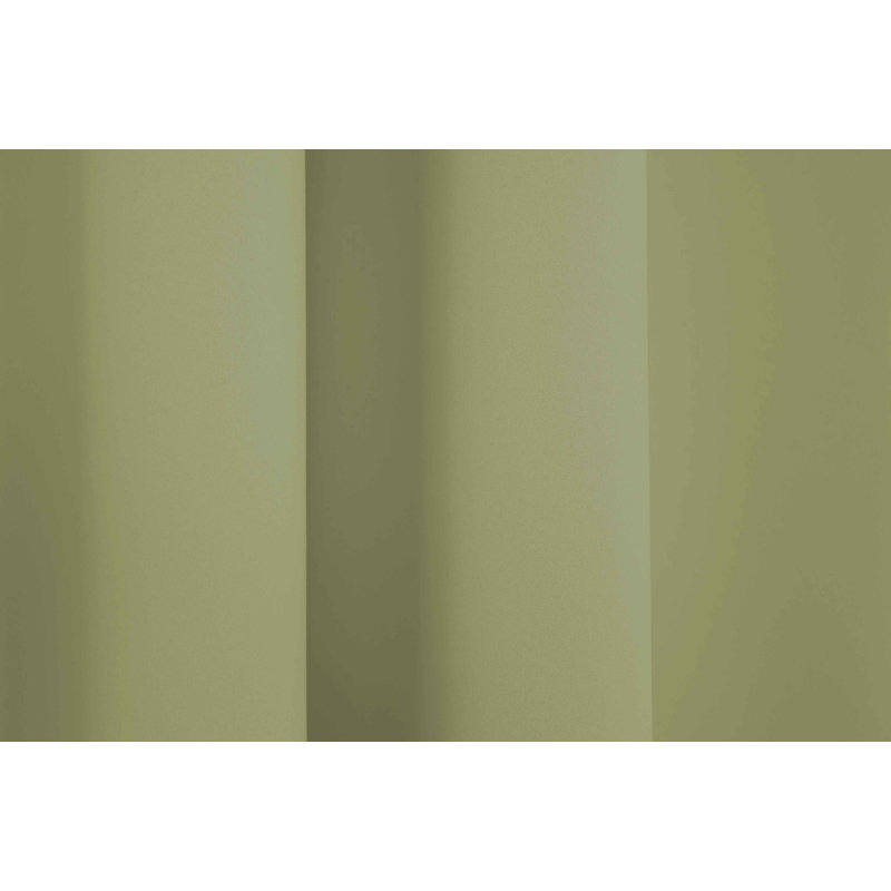 Zoee Pencil Pleat Blackout Single Curtain, Green, 150cm H x 145cm W
