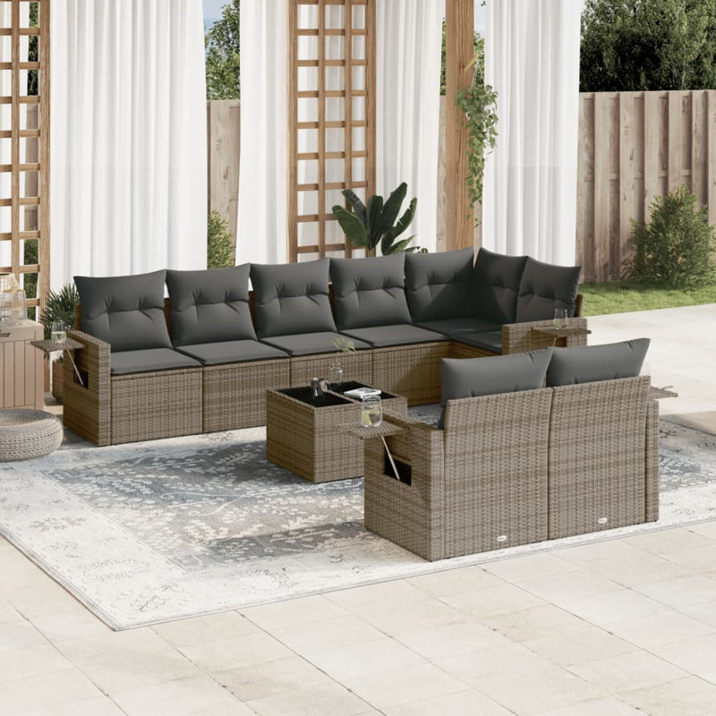 Ensemble de canapé de jardin Vidaxl gris