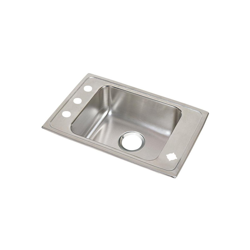 Lustertone Classic 25" L x 17" W Drop-In Kitchen Sink, 3 hole