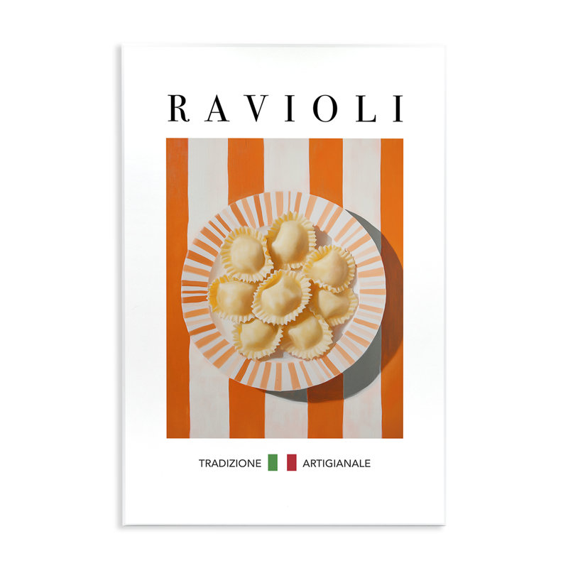 Plaque murale traditionnelle Ravioli Pasta, design par Andreas Magnusson, H 15 po x l 10 po
