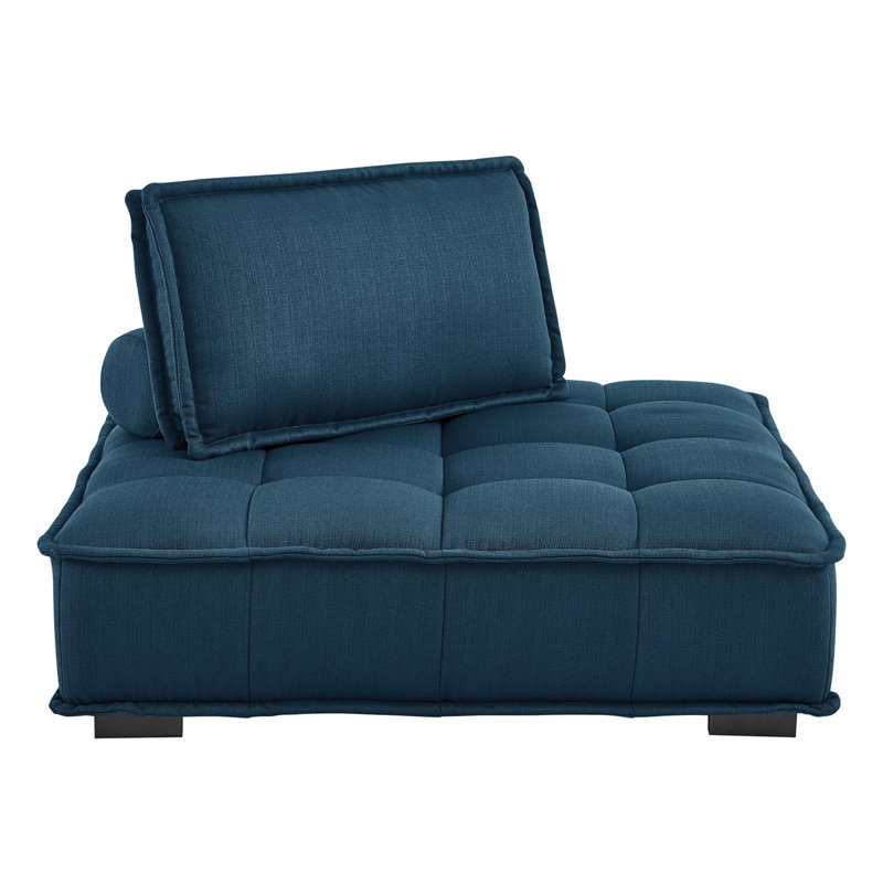 Fauteuil sans accoudoirs en tissu Modway, Polyester azur