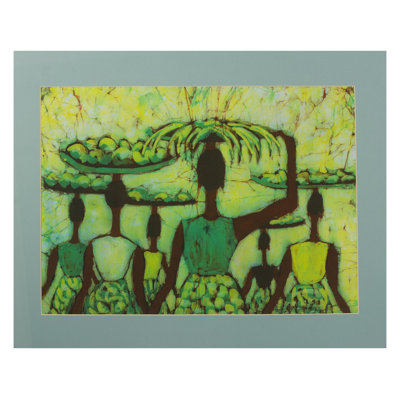 " Business As Usual Batik Art " by Samuel Ashong