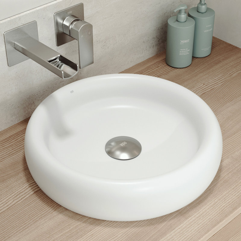 Lavabo de salle de bain rond