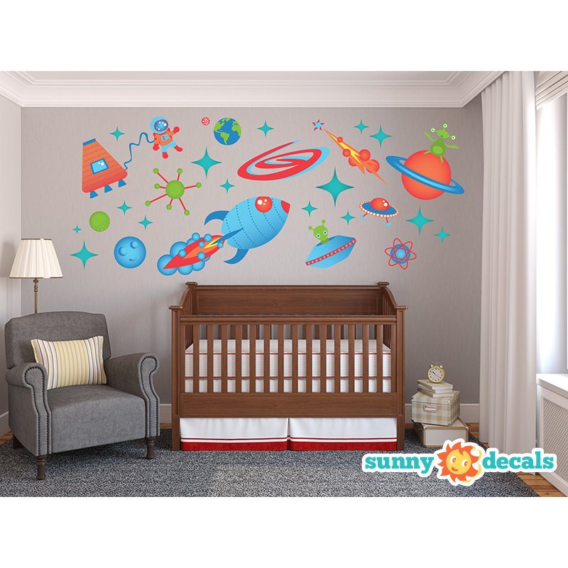 Autocollant mural en tissu space outer, Géant