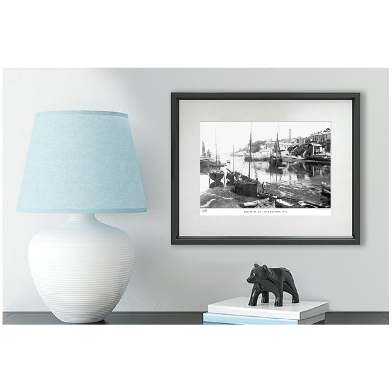 Brixham, Inner Harbour 1906 - Single Picture Frame Print, 28cm H x 36cm W x 2.3cm D