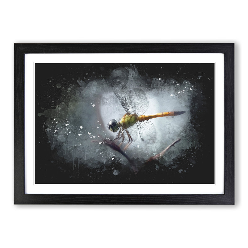 Dragonfly Vol.5 - Framed Print, 65cm H x 90cm W x 2cm D, Black