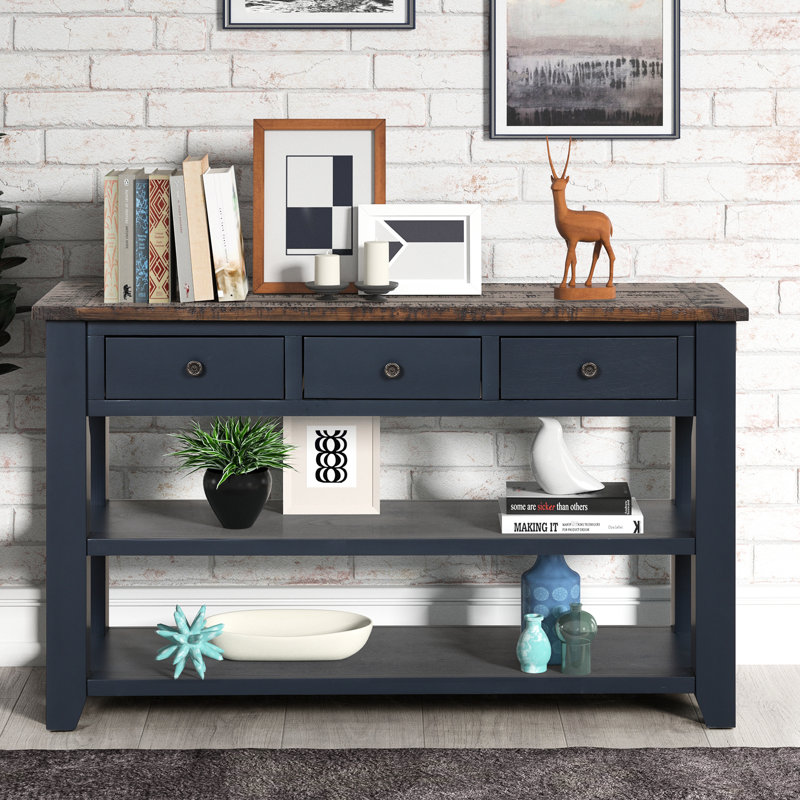 Solid Wood Coffee Table, 30.74" H x 15.46" W x 49.95" D, Sans décalque / conception stratifiée
