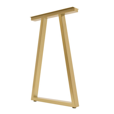 Pieds de table en métal doré 28 po