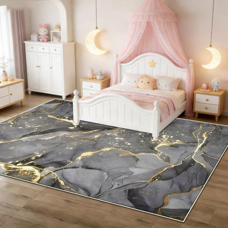 Marbled Gold Area Rug, Soft And Lightweight, Suitable For All Seasons, Easy To Maintain And Easy To Clean, Machine Washable Carpet Floor Mat, Suitable For Living Room, Bedroom, Dining Room, Hallway, Balcony, Room Decor, Home Decor, Outdoor Decor
