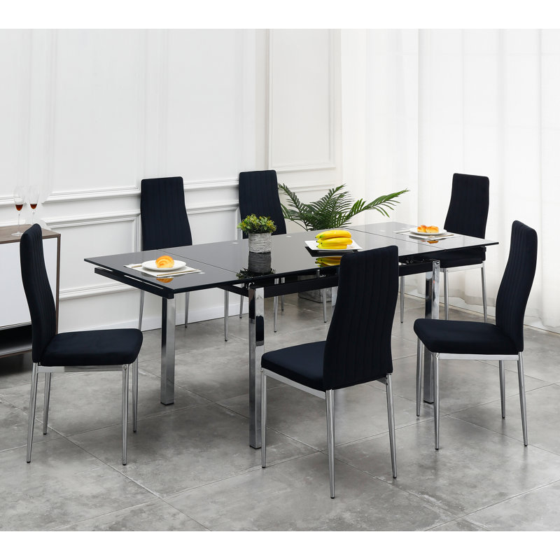 Amersfoort Dining Set, Black, Black