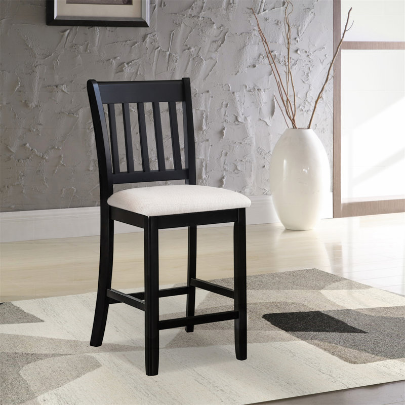 Chaises de comptoir à lattes