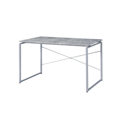Jurgen Faux Concrete & Silver Finish Writing Desk