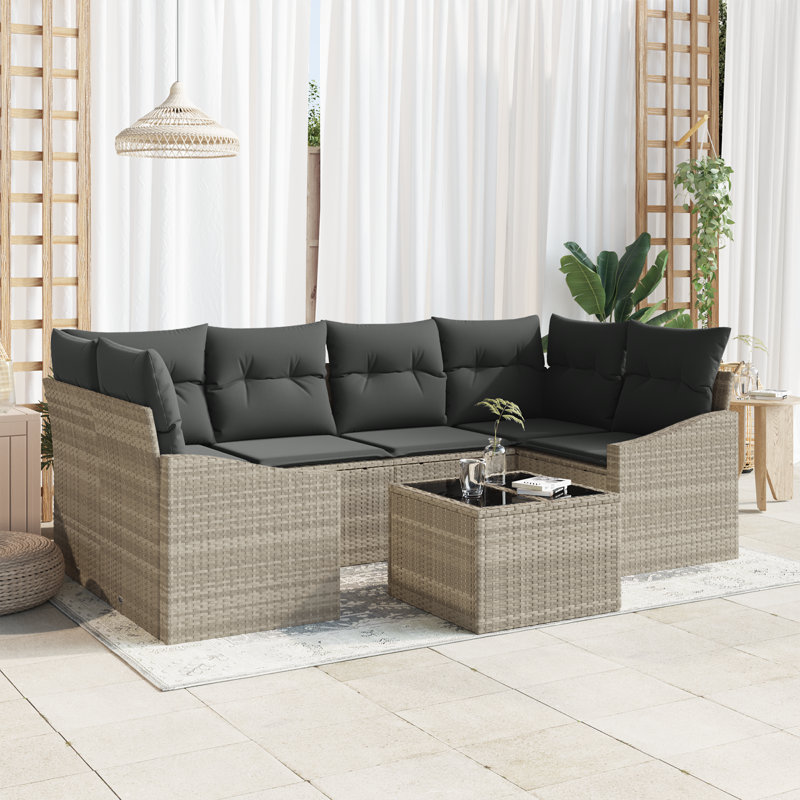 234cm Wide Patio Sofa with Cushions