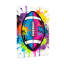 «Fashion Colorful Football Graffiti», reproduction d'art-1994540479