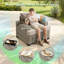 Ensemble de 7 pièces de mobilier d'extérieur avec repose-pieds-1424647193
