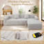 Housses pour canapé modulaires à texture rectangulaire - Protecteur durable et extensible pour canapé en forme de L, cadeaux gratuits inclus-1779669027-1779669029