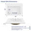 24" White Rectangular Single Vanity Top with Three Faucet Holes and Overflow(Top Only)-125359992