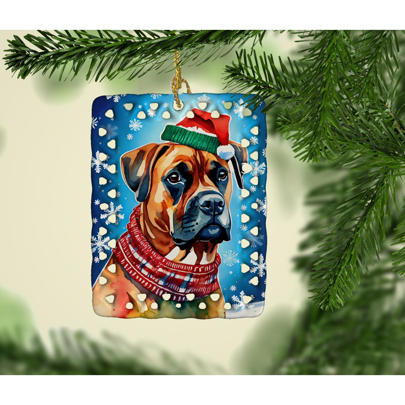 Ornement de Noël en porcelaine Boxer, Boxer 3396
